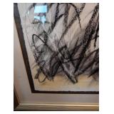 Framed Abstract Print with Deckle Edge - Modern Wall Art
