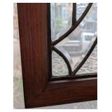 Leaded Stained Glass Window Panel in Oak Frame - Decorative Textured Glass
