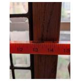 Leaded Stained Glass Window Panel in Oak Frame - Decorative Textured Glass