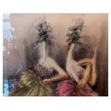 Framed Art Print - Two Women in Formal Gowns (Impressionistic Style)