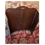 Antique-Style Three-Panel Fireplace Screen With Painted Scenic Panel And Ornate Border