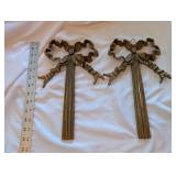 Made in India Metal Cross Ornament with Ribbon-Trimmed Arms