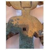 Made in India Metal Cross Ornament with Ribbon-Trimmed Arms