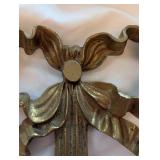 Made in India Metal Cross Ornament with Ribbon-Trimmed Arms