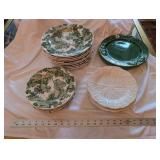 Handmade in Portugal Grapevine Pattern Ceramic Plates - Assorted