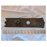 Antique Cast Metal Backplate With Foliate Scrollwork - 11 Inch Long