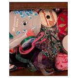 Assorted Gift Ribbon Spools & Wrapping Accessories - Wired Edge Ribbon, Gift Bags