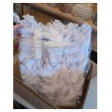 Assorted Christmas Decor - Garland, Berry Spray, Rug & Glassware