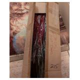 Assorted Christmas Decor - Garland, Berry Spray, Rug & Glassware