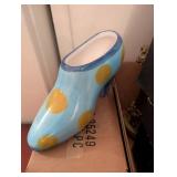 Decorative Painted Ceramic Clogs - Hand Painted Dutch Shoes (Lot of 6)