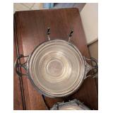 Meriden Silver Plate Co. 2319 Covered Tureen Set - 3-Piece Floral Engraved