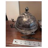 Meriden Silver Plate Co. 2319 Covered Tureen Set - 3-Piece Floral Engraved