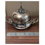 Meriden Silver Plate Co. 2319 Covered Tureen Set - 3-Piece Floral Engraved