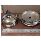 Meriden Silver Plate Co. 2319 Covered Tureen Set - 3-Piece Floral Engraved