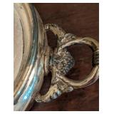 Meriden Silver Plate Co. 2319 Covered Tureen Set - 3-Piece Floral Engraved