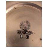 Meriden Silver Plate Co. 2319 Covered Tureen Set - 3-Piece Floral Engraved