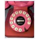 Grand Phone Pink Retro Style Push Button Desk Telephone Flash Redial