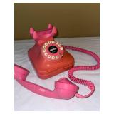 Grand Phone Pink Retro Style Push Button Desk Telephone Flash Redial