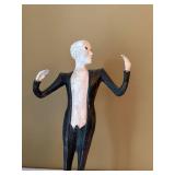 Hand Carved Folk Art Figural Sculpture Painted Standing Man 21in