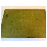 Vintage Wood Serving Tray Floral Under Glass Brass Handles Decor