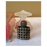 Elizabeth Arden Perfume Pins Vanity Lot w Box Glass Bottles Vintage