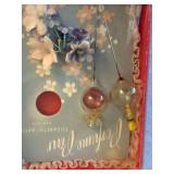 Elizabeth Arden Perfume Pins Vanity Lot w Box Glass Bottles Vintage