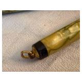 Parker Duofold Fountain Pen & Pencil Set Marbled Green Cracked