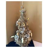 Artisan Christmas Tree Centerpiece Candelabra 3 Light 33in Floral