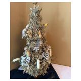 Artisan Christmas Tree Centerpiece Candelabra 3 Light 33in Floral