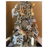 Artisan Christmas Tree Centerpiece Candelabra 3 Light 33in Floral