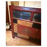 Pier 1 Imports Alston TV Stand Buffet Sideboard Cabinet Red Black