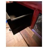 Pier 1 Imports Alston TV Stand Buffet Sideboard Cabinet Red Black