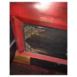 Pier 1 Imports Alston TV Stand Buffet Sideboard Cabinet Red Black