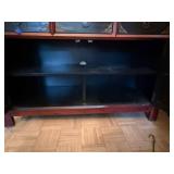 Pier 1 Imports Alston TV Stand Buffet Sideboard Cabinet Red Black