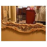 Vintage Venetian Style Gilt Floral Crackle Wall Mirror 25x49