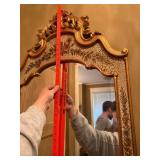 Vintage Venetian Style Gilt Floral Crackle Wall Mirror 25x49