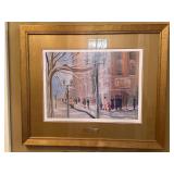 Nita Anderson A Minneapolis Christmas 1988 Framed Signed Print 43/500