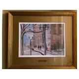 Nita Anderson A Minneapolis Christmas 1988 Framed Signed Print 43/500
