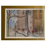 Nita Anderson A Minneapolis Christmas 1988 Framed Signed Print 43/500