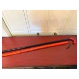 Canes Galore Walking Cane Red Marbled Derby Handle 36in Black Shaft