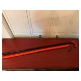 Canes Galore Walking Cane Red Marbled Derby Handle 36in Black Shaft