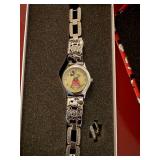 Disney Mickey Mouse Wrist Watch w Box & Mickey Plush Repair Lot