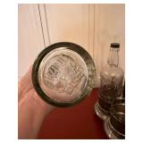 Meriden B Co Quadruple Plate Triple Cruet Set w Quart Bottles