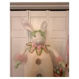 Department 56 Krinkles Easter Bunny Decor Pair Large Standing Rabbits