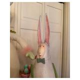 Department 56 Krinkles Easter Bunny Decor Pair Large Standing Rabbits
