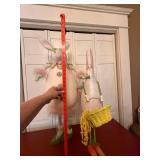 Department 56 Krinkles Easter Bunny Decor Pair Large Standing Rabbits