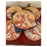 Fitz and Floyd Cherubini II Salad Accent Plates Set of 9 Japan