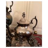 Vintage Silverplate Tea Coffee Service Set Tray 6 Pc Ornate Victorian