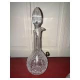 Waterford & Cut Crystal Decanter Lot 3 Pc Barware w Stoppers