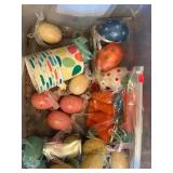 Mixed Easter Decor Lot Basket Eggs Rabbits Fitz & Floyd Accent Pieces